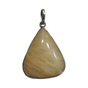 Sterling Silver Cream Teardrop Pendant Necklace - Women Jewelry